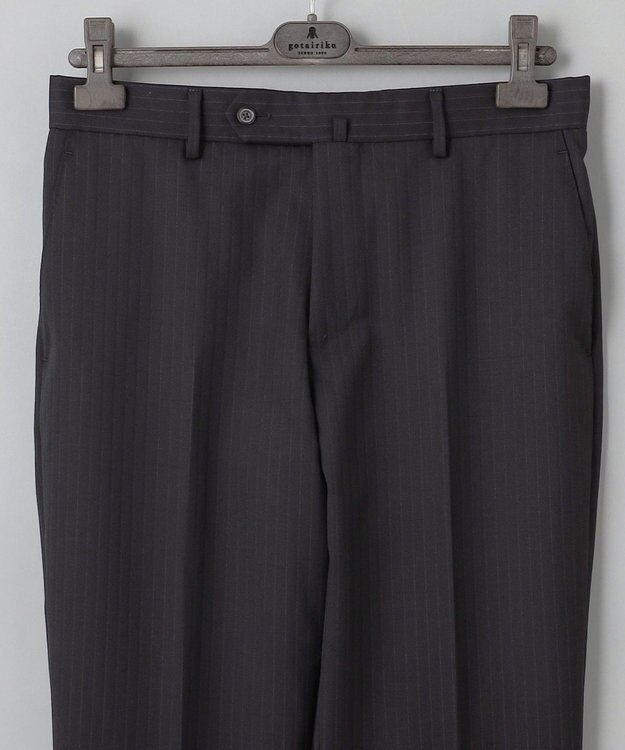 GOTAIRIKU シワになりにくい【御幸毛織/みゆきけおり】DRY SPINNER(ドライスピナー)スーツ（ブラウンストライプ） ダークブラウン系1