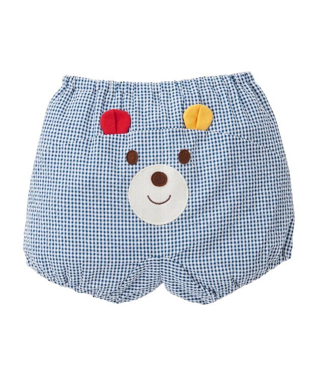 MIKI HOUSE HOT BISCUITS 【70-90cm】 顔ドンシリーズ ブルマ 紺×白