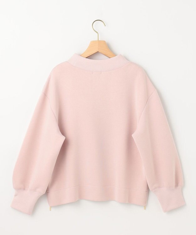 組曲 L ダンボールジャージー モックネックスウェット ピンクベージュ系