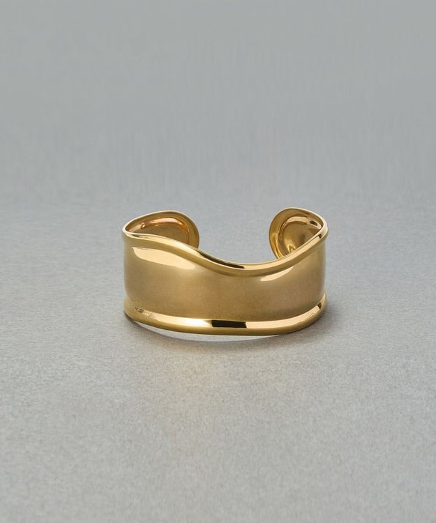 Phoebe アークカフワイドバングル　ゴールド ゴールド