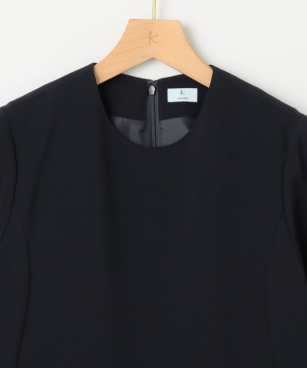 組曲 L 【WEB限定】コンフォータブルドレープ ワンピース ネイビー系