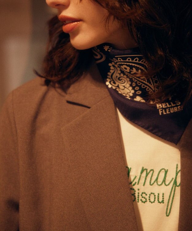 組曲 ロゴ刺繍 Ｔシャツ ホワイト系