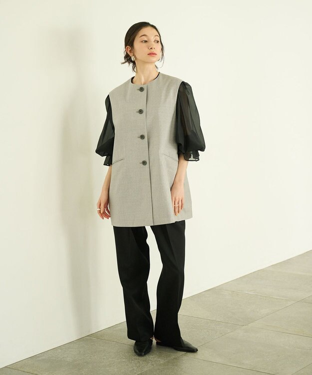 #Newans チュニックジレ グレー