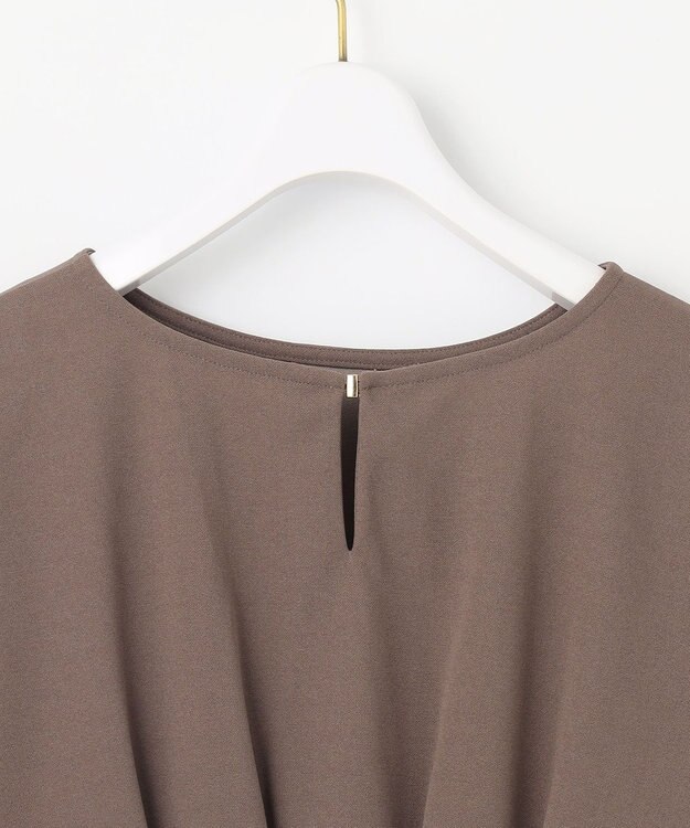 ANY SIS S 【前後着用・UVケア・洗える】2WAYジョーゼットジャージードルマン カットソー モカ