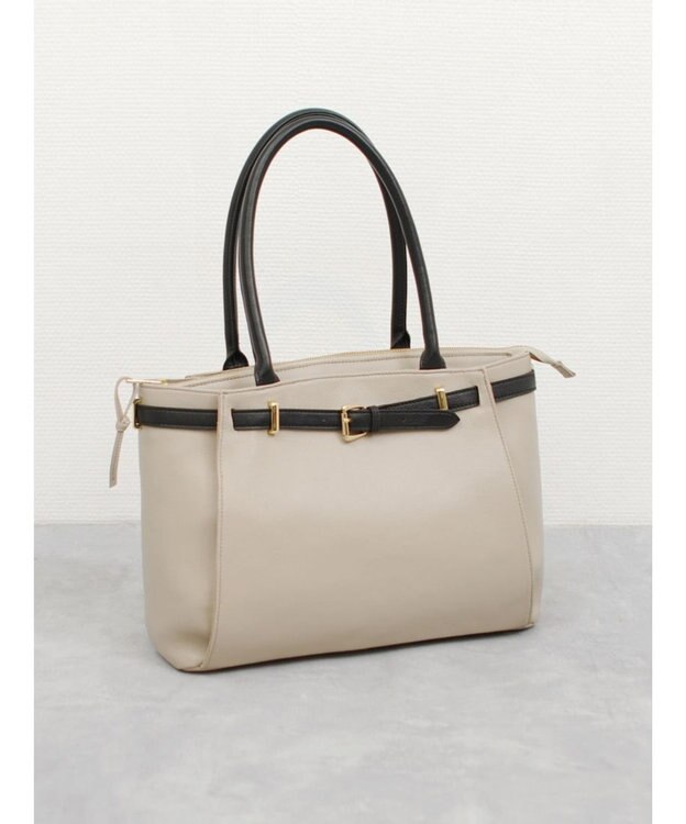 UNBILLION 【テレビ ドラマ着用アイテム】ペルケ perche / WEB限定牛革ソフトA4ベルトトート グレーミックス