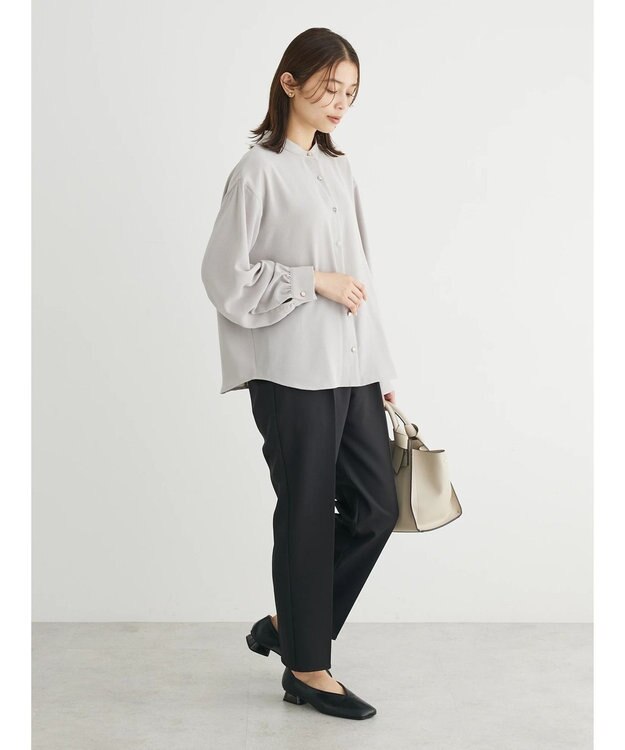 Green Parks きれいシルエットパンツ（アンクルテーパード） Black