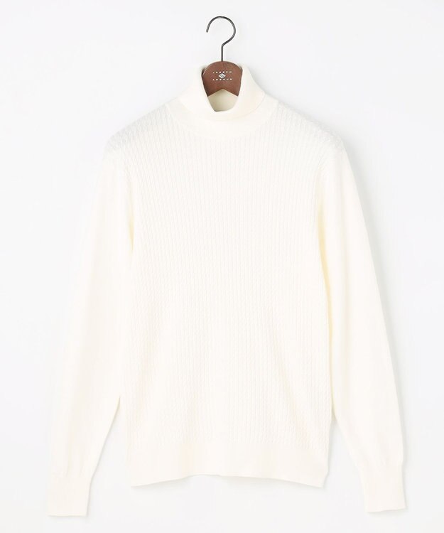 JOSEPH ABBOUD 【キングサイズ・チクチクしない/3シーズン対応/サスティナブル】SNOWY タートルネックセーター アイボリー系