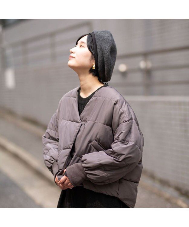 林八百吉商店 un chapeau リバーシブルベレー チャコール