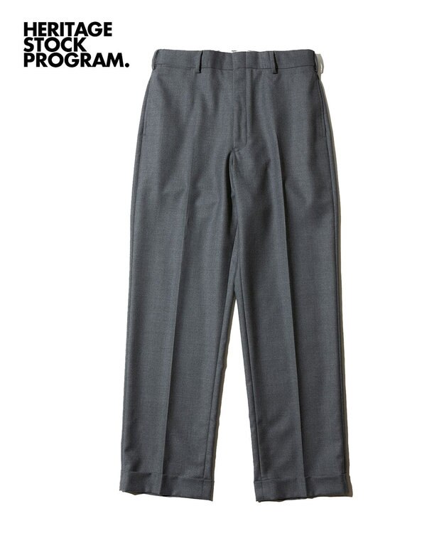 J.PRESS MEN 【J.PRESS ORIGINALS】PEPPIN MERINO SAXONY PIPED STEM TROUSERS / JAPAN MADE ライトグレー系