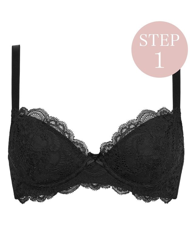 BRADELIS New York 【BRADELIS New York / 育乳ブラ・STEP1 集める】 ジャスミンブラ しっかりバストを集めてナチュラルなシルエットを作る補整ブラ CA115111 ブラック