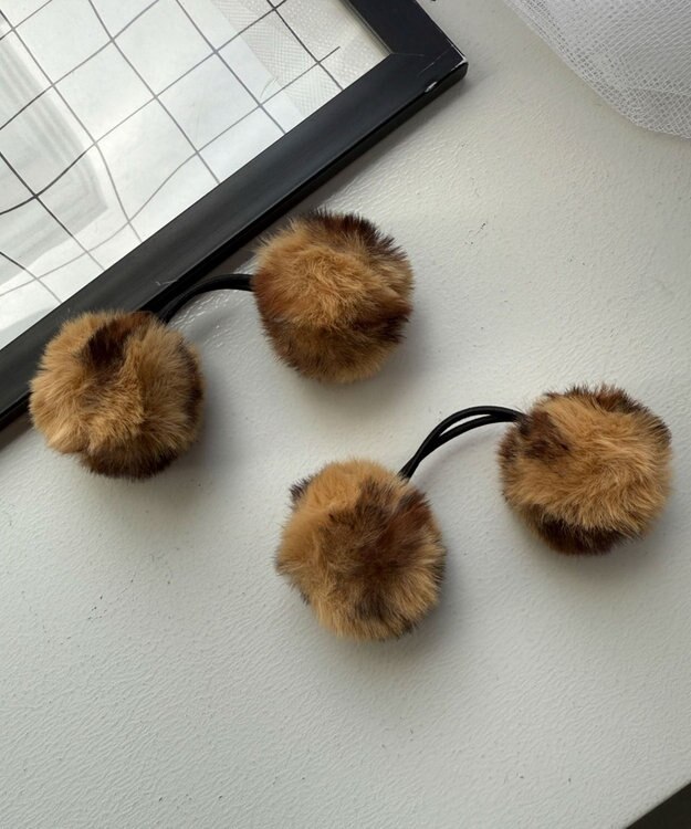 WEGO L2Pダブルポンポンヘアゴム 柄1