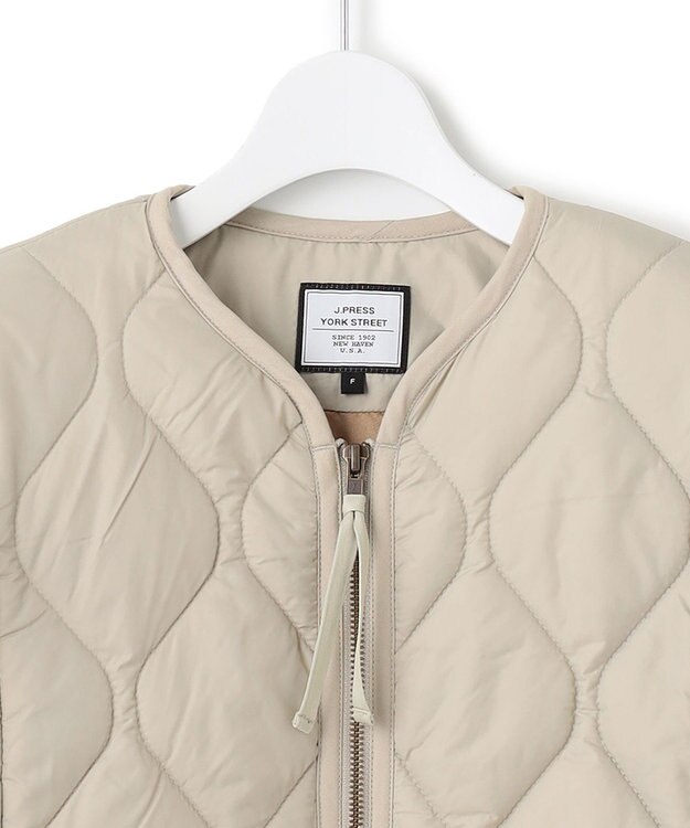 J.PRESS YORK STREET 【WOMEN】ショートキルトブルゾン ベージュ系