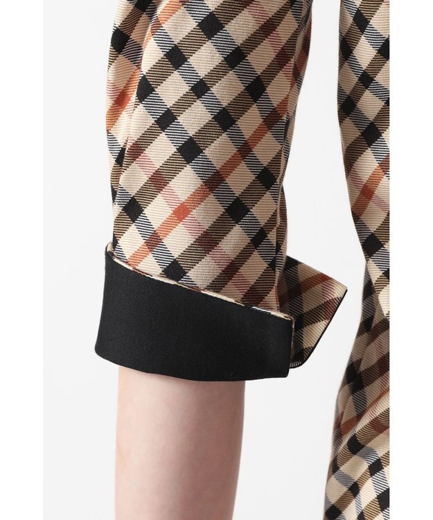 DAKS チェックプリント七分袖Tシャツ ハウスチェック