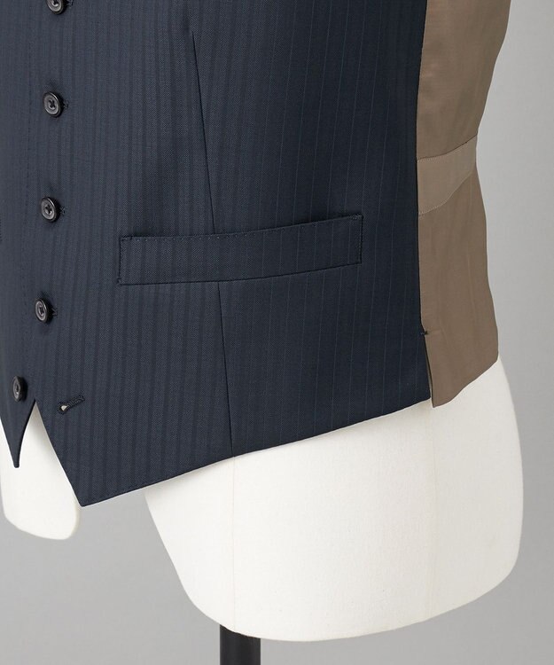 GOTAIRIKU 通年仕様【DORMEUIL/ドーメル】ミレニアル  3ピーススーツ(ネイビー) ネイビー系1