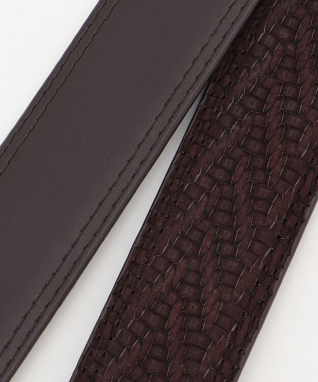 JOSEPH ABBOUD 【サスティナブル/日本製】ハイエンドレザー ベルト ダークブラウン系