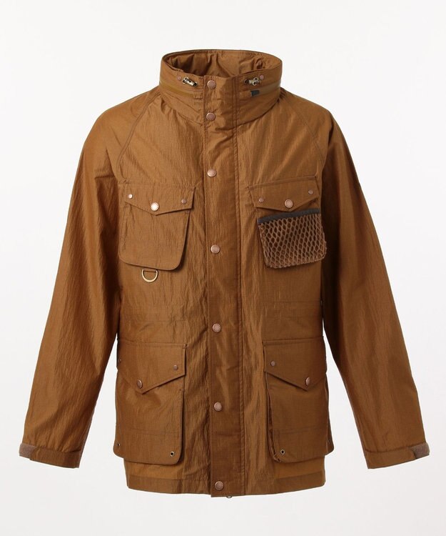 JOSEPH ABBOUD MOUNTAIN リップルサッカー ブルゾン キャメル系