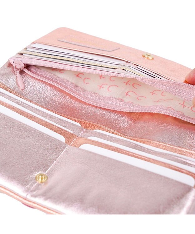 tsumori chisato CARRY 新マルチドット 長財布 かぶせ 【キラキラでかわいい！本革のやわらかな風合い】 ピンク