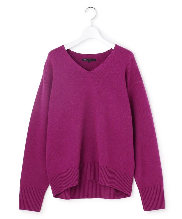 23区 【見上愛さんコラボカラー/VERY掲載】カシミヤブレンド Vネック ニット [見上愛さんコラボカラー]パープル系