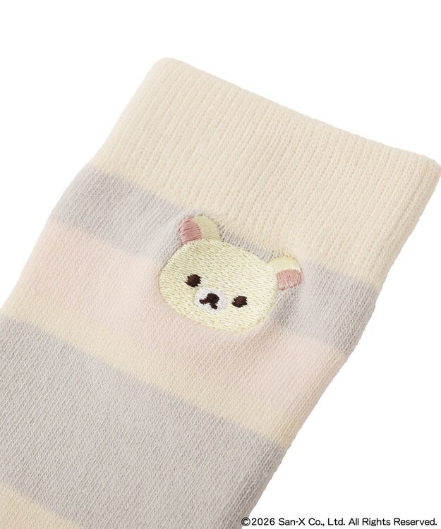 earth music&ecology 【予約】リラックマ×earth マルチボーダーソックス B