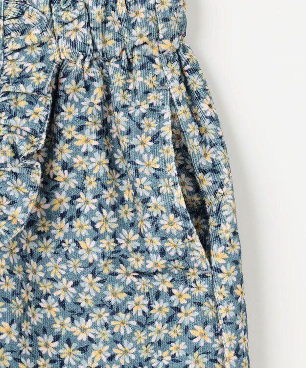 組曲 KIDS 【150-160㎝】モノトーンフラワーコーデュロイ キュロット ブルー系5