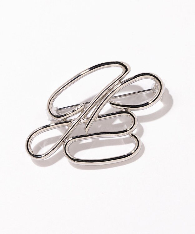 J.PRESS LADIES JPデフォルメ ブローチ シルバー系