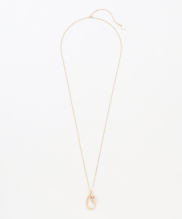 J.PRESS LADIES ノットオーバル ワントップ ネックレス ケシウスゴールド系