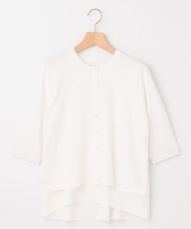 組曲 【2SET・WEB限定】フラワーレース5分袖ツイン ニット アイボリー系