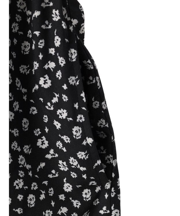 Green Parks ２ｗａｙ小花柄ギャザーシャツワンピース Black