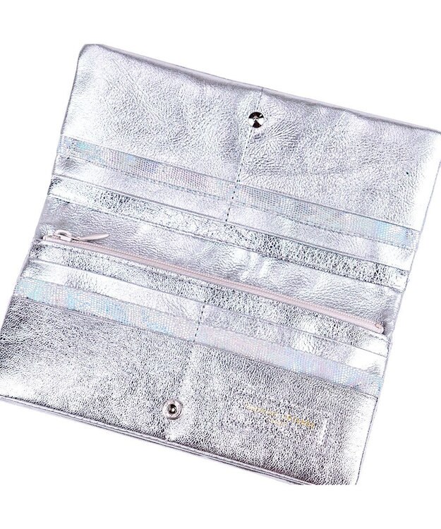 tsumori chisato CARRY 新マルチドット 長財布 かぶせ 【キラキラでかわいい！本革のやわらかな風合い】 シルバー