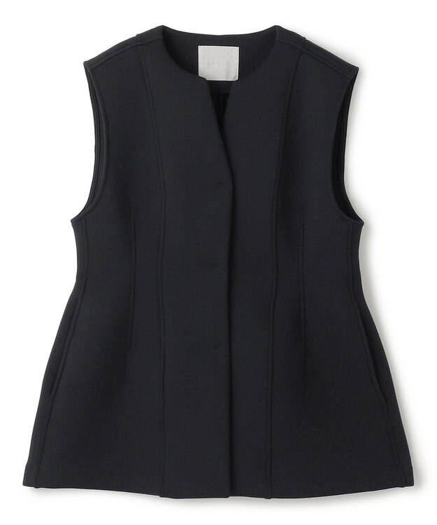 UNFILO L 【VERY×UNFILOコラボ】BEAUTY FORM JERSEY+ ペプラムジレ ネイビー