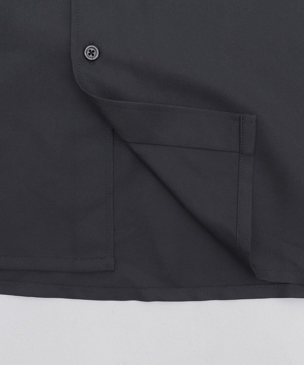 WEGO ルーズシルエットボックスシャツ（LS） ブラック中濃色