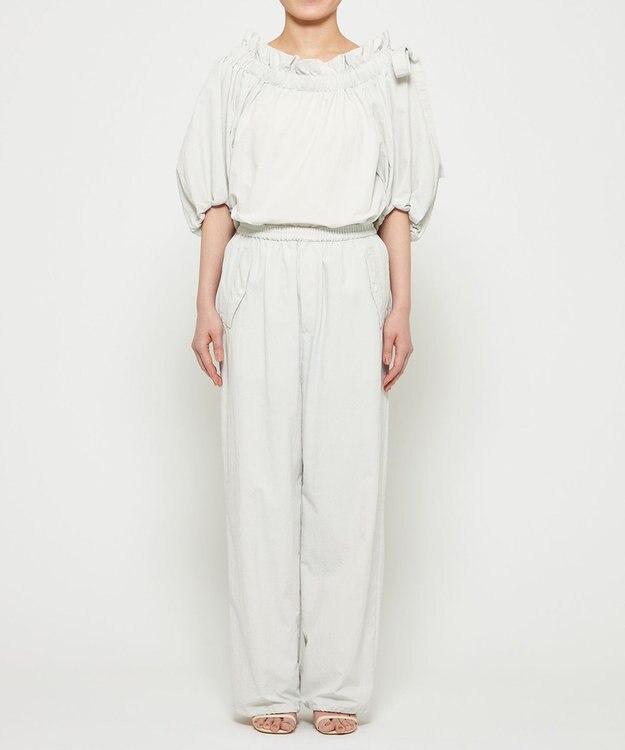 uncrave ライトプルーフナイロン パラシュートパンツ グレージュ