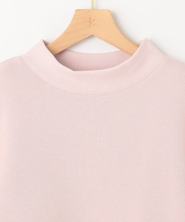 組曲 L ダンボールジャージー モックネックスウェット ピンクベージュ系