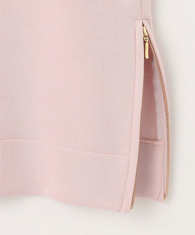 組曲 L ダンボールジャージー モックネックスウェット ピンクベージュ系