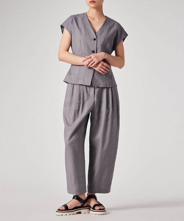 Paul Smith レーヨンリネン Vネックジレ ライラック