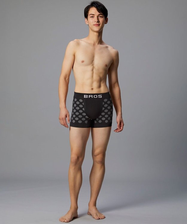 WACOAL MEN ボクサーパンツ 【EVERYDAY BOXER】 吸汗速乾 立体成型 前閉じ 下着 メンズ GT3490 /ブロス バイ ワコールメン ブラック