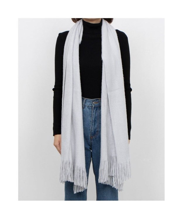 UNBILLION カシュネ cache nez / アクアミノラッセルミンク起毛ストール ライトグレー