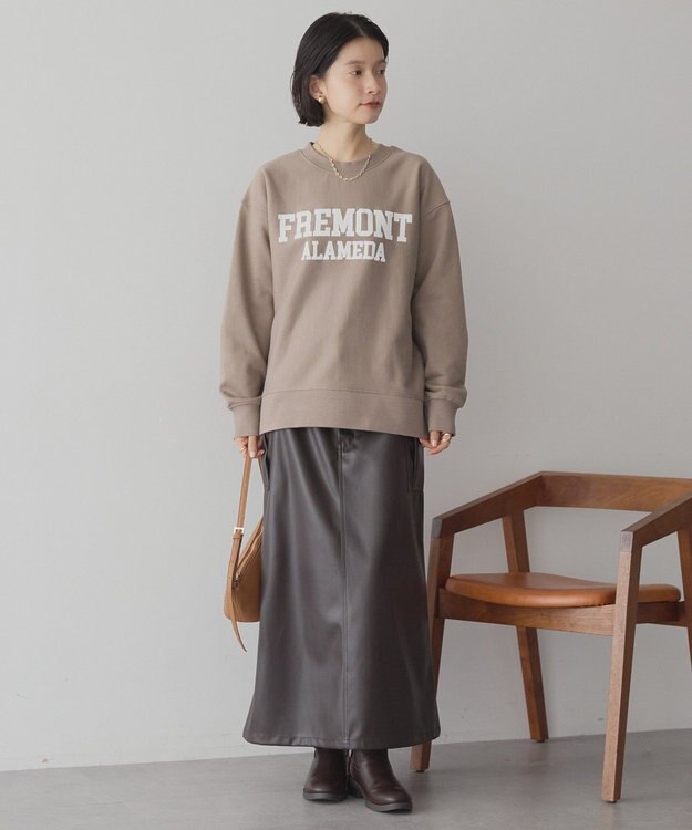 AMERICAN HOLIC FREMONT ロゴスウェットプルオーバー Gray Beige