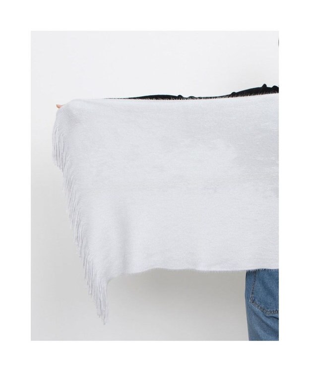 UNBILLION カシュネ cache nez / アクアミノラッセルミンク起毛ストール ライトグレー