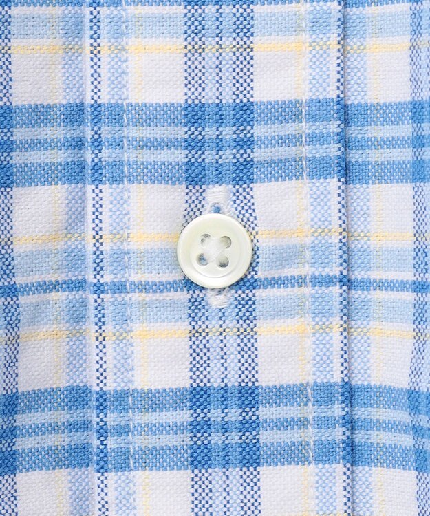 J.PRESS MEN コットンオックス マルチチェック シャツ / ボタンダウン ブルー系3