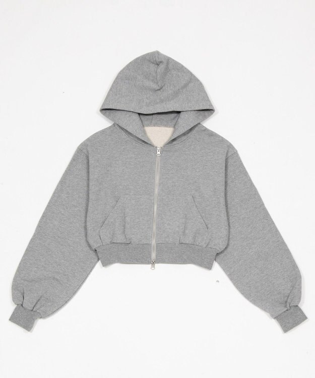 WEGO ショートZIPパーカー グレーその他