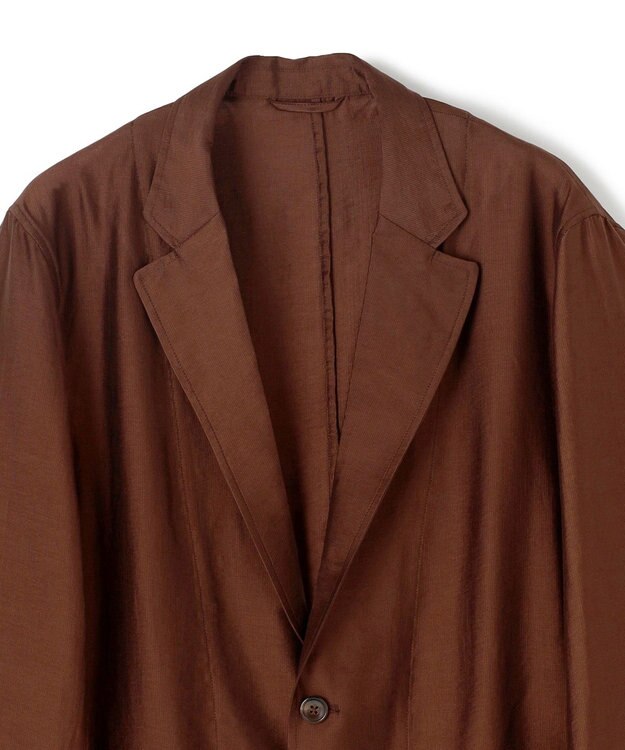 UNFILO MENS ライトウェイトシアー テーラードジャケット ダークブラウン