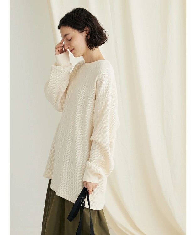 CRAFT STANDARD BOUTIQUE ワッフルレイヤード風プルオーバー Ivory