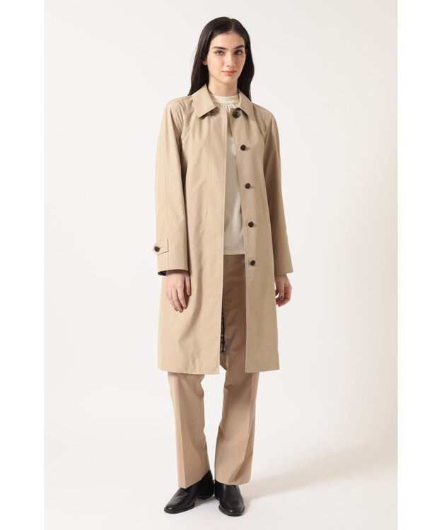 DAKS ハウスチェック ステンカラーコート ベージュ