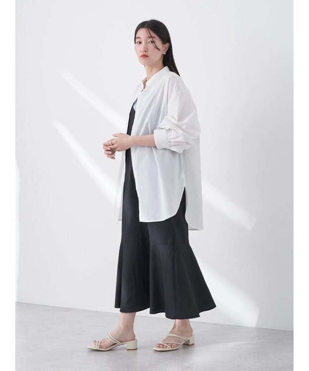 earth music&ecology Ｖネック裾切替キャミワンピース Black