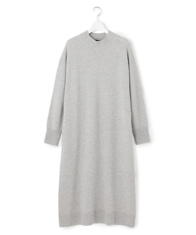 23区 S 【洗える】カシミヤブレンド ニットワンピース ライトグレー系
