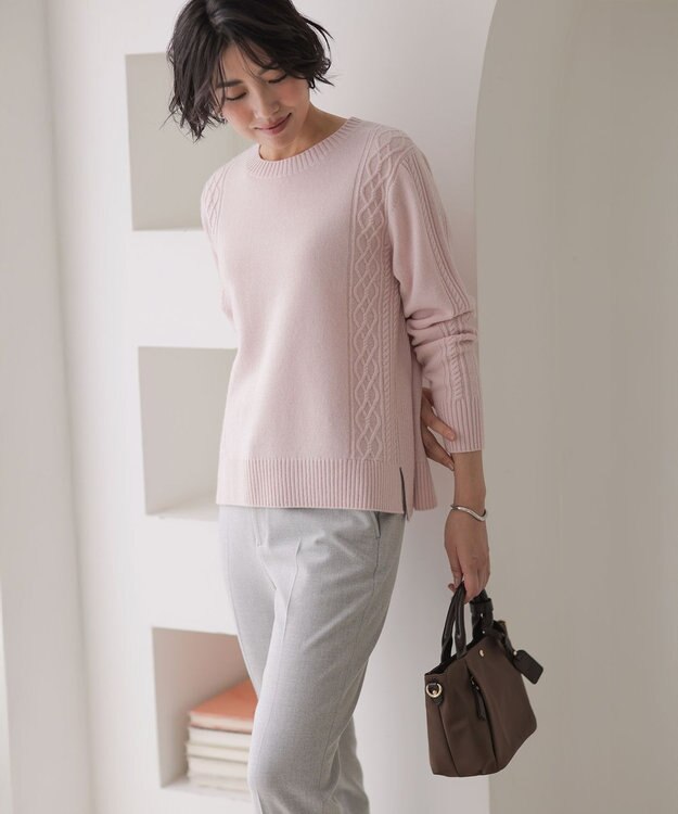 J.PRESS LADIES L 【WEB限定カラーあり】CAT クルーネック ニット 【WEB限定カラー】ピンク系