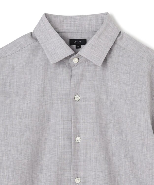 JOSEPH HOMME アクティブウールポプリン　レギュラーカラーシャツ ライトグレー系