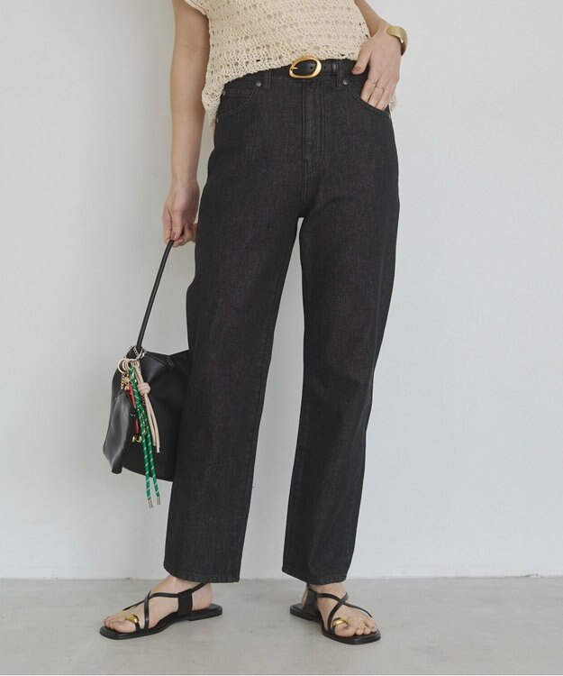 WEGO 【ANGIE VINTAGE/SMLサイズ展開】ストレートデニムパンツ ブラック