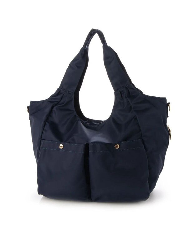 UNBILLION cachecache ナイロンマルチポケット2wayトート ネイビー